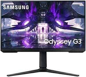 Samsung 27” Odyssey G30A Gaming Computer Monitor, FHD LED Display, 144Hz, 1ms, FreeSync Premium, Adjustable, Borderless Design (LS27AG302NNXZA), Black