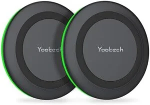 Yootech [2 Pack] Wireless Charger,10W Max Fast Wireless Charging Pad Compatible with iPhone 15/15 Plus/15 Pro Max/14/13/SE 2022/12/11/X/8,Samsung Galaxy S23/S22,for AirPods Pro 2(No AC Adapter)