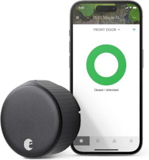 Never worry about losing your keys again. The August Smart Lock Pro lets you control your door with your smartphone, voice commands, or a traditional key