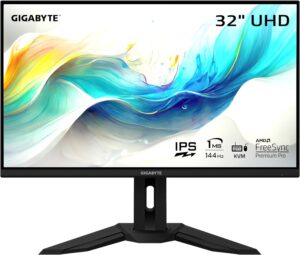 GIGABYTE M32U 32 4K 144Hz Gaming Monitor with IPS, 1ms Response Time, HDMI 2.1, USB 3.0 - Black