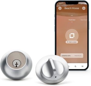 Level Home Inc. Level Lock Smart Lock Touch Edition - Smart Deadbolt for Keyless Entry Using Touch, Key Card or Smartphone, Bluetooth Lock, Compatible with Apple HomeKit, Satin Chrome