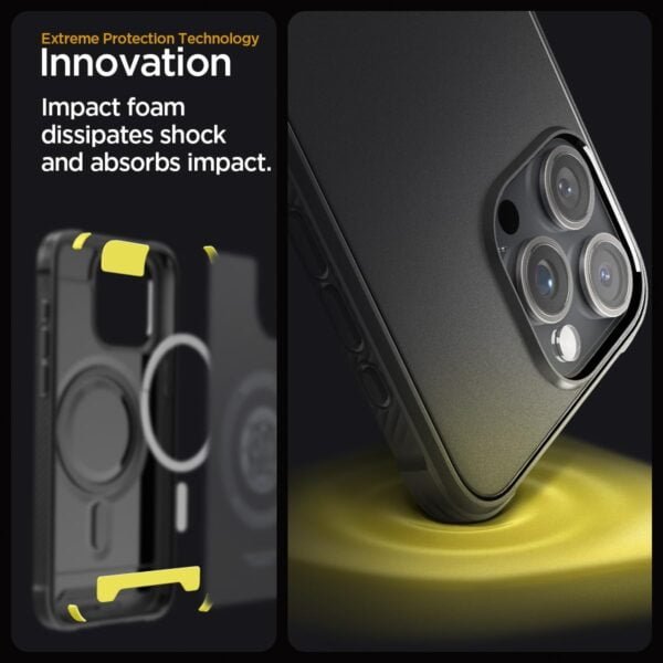 Spigen Magnetic Rugged Armor MagFit Designed for iPhone 15 Pro Max Case Extreme Protection Technology Compatible with MagSafe 2023 Matte Black 3 vlyzon-electronics-store: Vlyzon - Your One-Stop Shop for Electronics | Computers, Phones, Gaming, Cameras & More