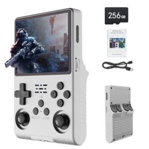 30000 Games in 1Handheld Game Console,3.5-Inch IPS Screen Retro Gaming Console,30000 Classic Games, 3800mAh,20＋Mainstream Emulator,Built-in 256G TF Card, Support HDMI and TV Output White