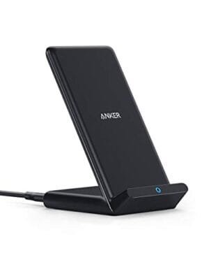 Anker 313 Wireless Charging Stand, Qi-Certified for iPhone 16/16 Pro/16 Pro Max/15/14/13, 10W Fast Charging for Galaxy S23/S22/S21 (No AC Adapter)