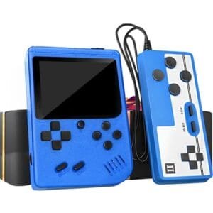 Handheld Game Console-Retro Game Console,Retro Handheld Game Console,3 Inch LCD Screen Portable Retro Video Game Console with 400 Classic Games,Support for Connecting TV & Two Players (Blue)