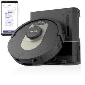 Shark AV2501AE AI Robot Vacuum with XL HEPA Self-Empty Base, Bagless, 60-Day Capacity, LIDAR Navigation, Perfect for Pet Hair, Compatible with Alexa, Wi-Fi Connected, Carpet & Hard Floor, Black