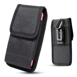 Universal Phone Holster - Large Cell Phone Pouch, Nylon Phone Case with Clip to Belt Loop Fit Most Smartphones for iPhone Samsung and More