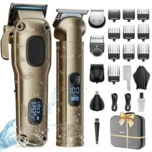 VGRPRO Hair Clippers for Men, Professional Cordless Hair Clippers and Trimmer Set, 4 in 1 Mens Beard Trimmer and Nose Ear Trimmer with Package Box